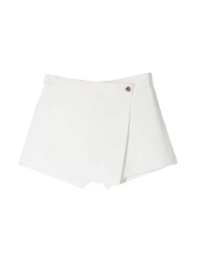 Front Button Panel Shorts Ivory - MSGM - BALAAN 1