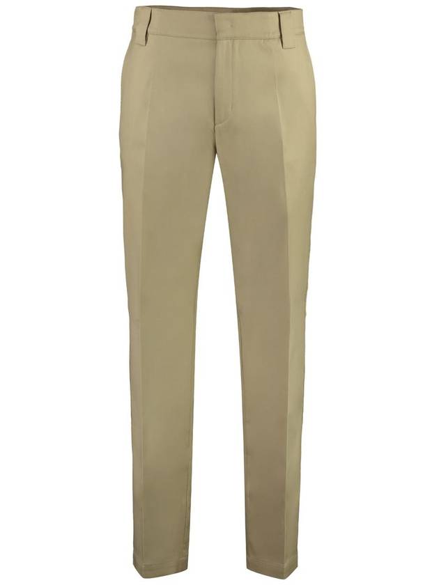 Men's Cotton Gabardine Straight Pants Light Beige - VALENTINO - BALAAN 2