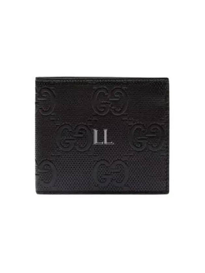 Embossed GG Half Wallet Black - GUCCI - BALAAN 2