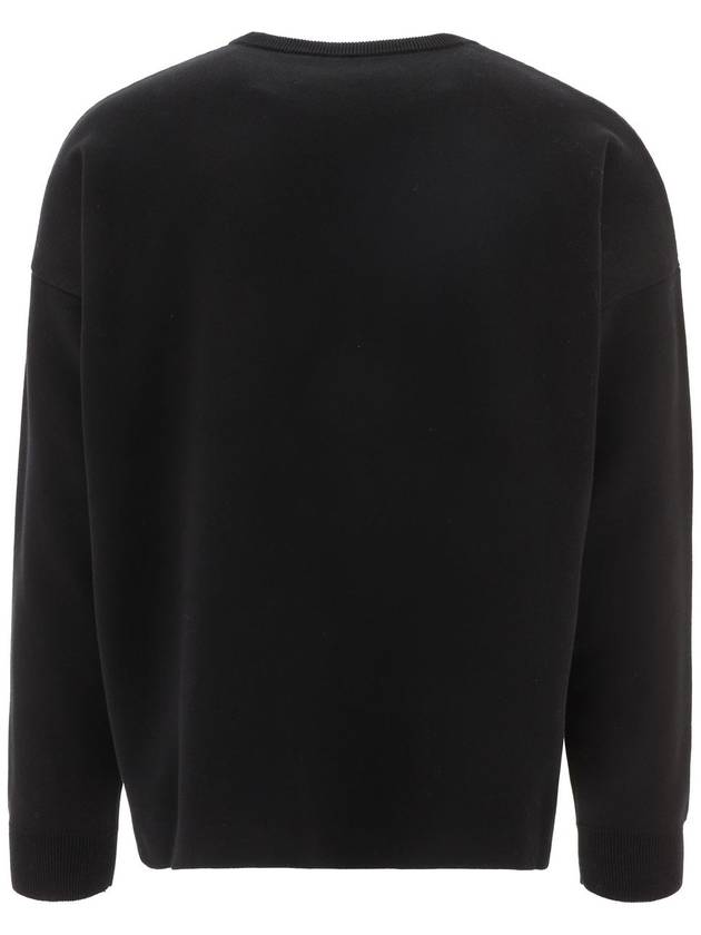 Logo Cotton Blend Knit Top Black - LOEWE - BALAAN 3