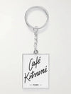 Cafe Kitsune Cafe Kitsune Logo Square Pendant Silver Tone Keyring - MAISON KITSUNE - BALAAN 2