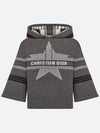 DiorAlps 3 4 Sleeve Hooded Sweater Gray Wool Cashmere - DIOR - BALAAN 1