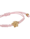 Gold Medusa Cotton Bracelet Pink - VERSACE - BALAAN 6