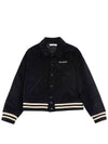 Wellness Corduroy Bomber Jacket Navy - SPORTY & RICH - BALAAN 2