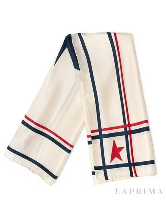 Contrasting Color Star Muffler White - GOLDEN GOOSE - BALAAN 2