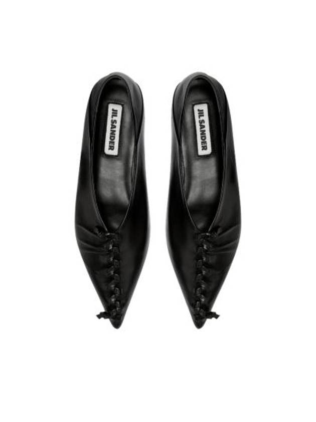 Women's Braided Detail Pointed Toe Flats Black - JIL SANDER - BALAAN 5