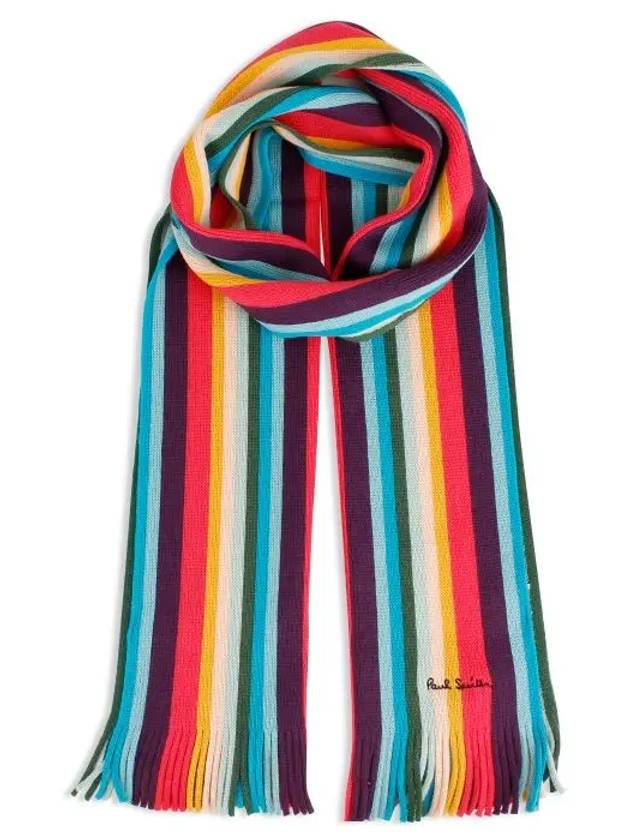 Artist Striped Wool Muffler - PAUL SMITH - BALAAN.