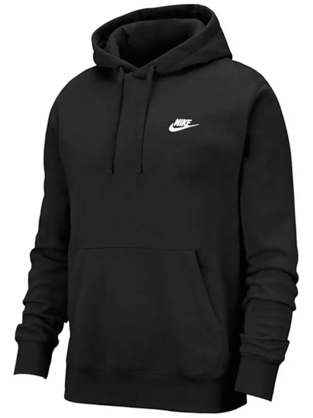 NSW Club Fleece Hoodie Black - NIKE - BALAAN 6