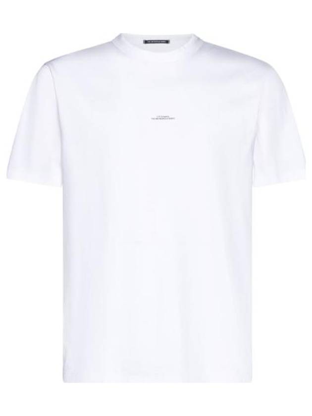 Metropolis Center Logo Short Sleeve T-Shirt White - CP COMPANY - BALAAN 2