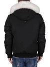 Men's Ballistic Bomber Jacket White Fox Fur Black - MOOSE KNUCKLES - BALAAN 5