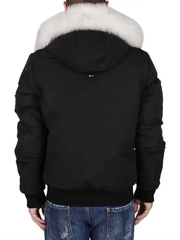 Men's Ballistic Bomber Jacket White Fox Fur Black - MOOSE KNUCKLES - BALAAN 5