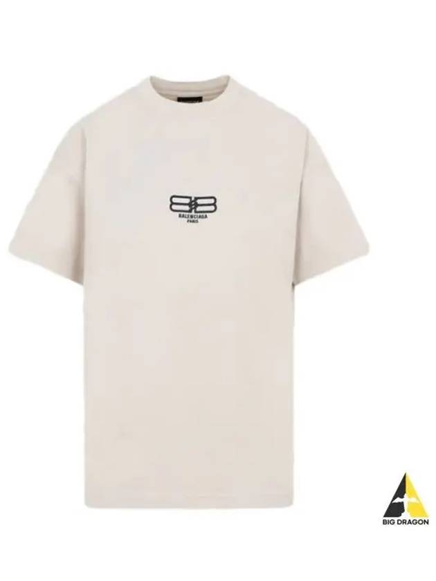 Women s BB logo short sleeve beige 612965 TMVG7 - BALENCIAGA - BALAAN 1