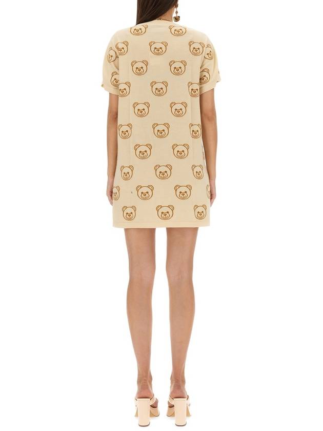 23 fw Dress WITH Teddy Bear Embroid 049155022004 B0040439184 - MOSCHINO - BALAAN 4