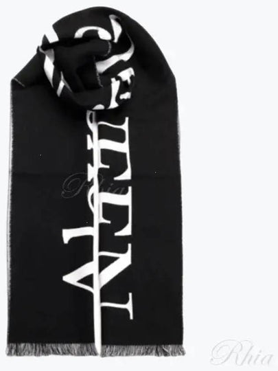 Men's Classic Logo Scarf Black - ALEXANDER MCQUEEN - BALAAN 2