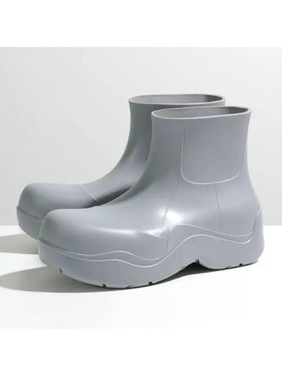 Puddle Rubber Ankle Rain Boots Grey - BOTTEGA VENETA - BALAAN 2