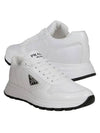 Prax 01 Re-Nylon Brushed Leather Low-Top Sneakers White - PRADA - BALAAN 2