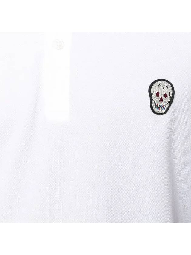 Skull Motif Short Sleeve Polo Shirt White - ALEXANDER MCQUEEN - BALAAN 6