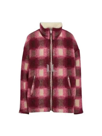 Giovany Check Zip-Up Jacket Pink - ISABEL MARANT - BALAAN 2