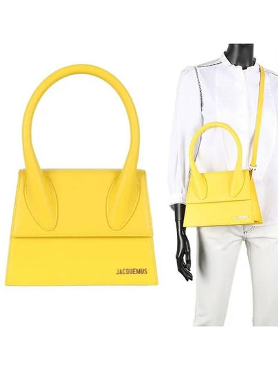 Le Grand Chiquito Leather Large Tote Bag Yellow - JACQUEMUS - BALAAN 2