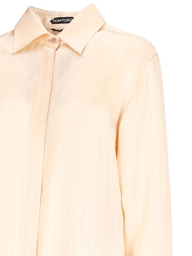 STRIPED WHITNEY FLUID SILK SHIRT - TOM FORD - BALAAN 3