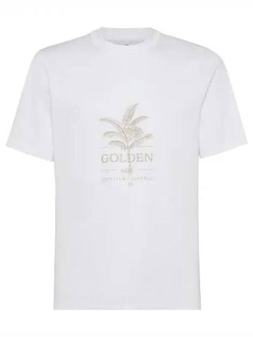 Graphic Print Cotton Short Sleeve T Shirt - BRUNELLO CUCINELLI - BALAAN 1