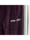 Men's Logo CHENILL Track Pants CA007F19469007 9501 PURPLE WHITE PLC006pu - PALM ANGELS - BALAAN 3