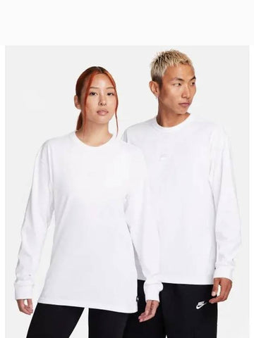 Sportswear Premium Essential Long Sleeve T Shirt M White DO7391 100 - NIKE - BALAAN 1