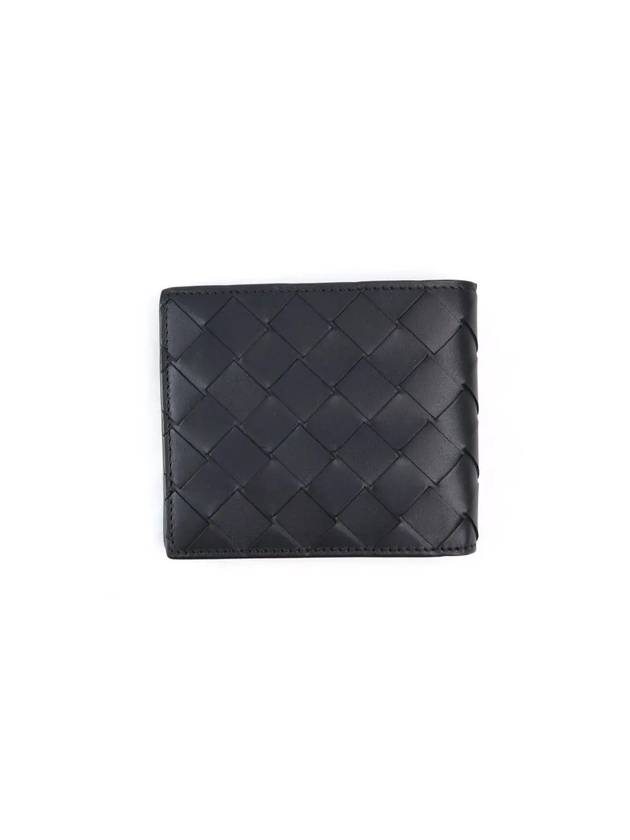 Intrecciato Leather Half Wallet Black - BOTTEGA VENETA - BALAAN 3