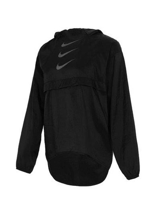 Women's Triple Swoosh Running Jacket Black - NIKE - BALAAN 1