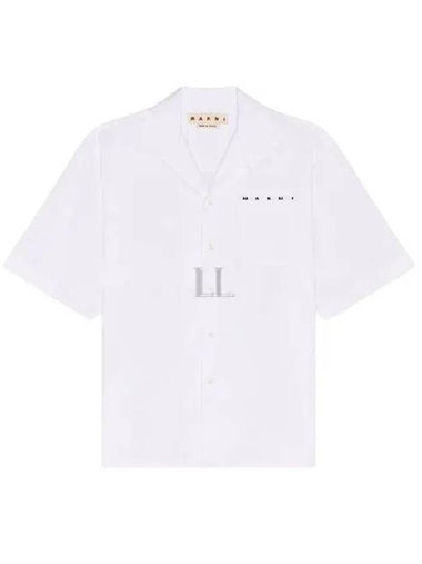 Logo Short Sleeve Shirt Lily White CUMU0213P8USCT88Low01 - MARNI - BALAAN 1