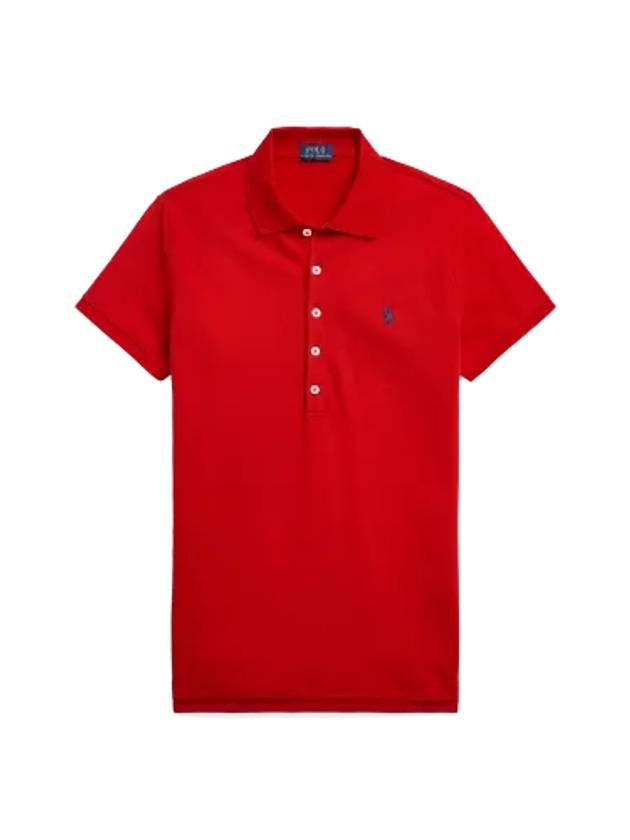 Pony Logo Slim Fit Short Sleeve Polo Shirt Red - POLO RALPH LAUREN - BALAAN 1