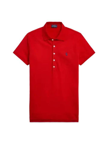 Pony Logo Slim Fit Short Sleeve Polo Shirt Red - POLO RALPH LAUREN - BALAAN 1