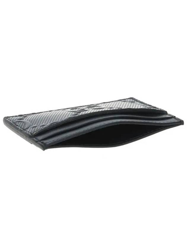 GG Embossed Two-Stage Card Wallet Black - GUCCI - BALAAN 7