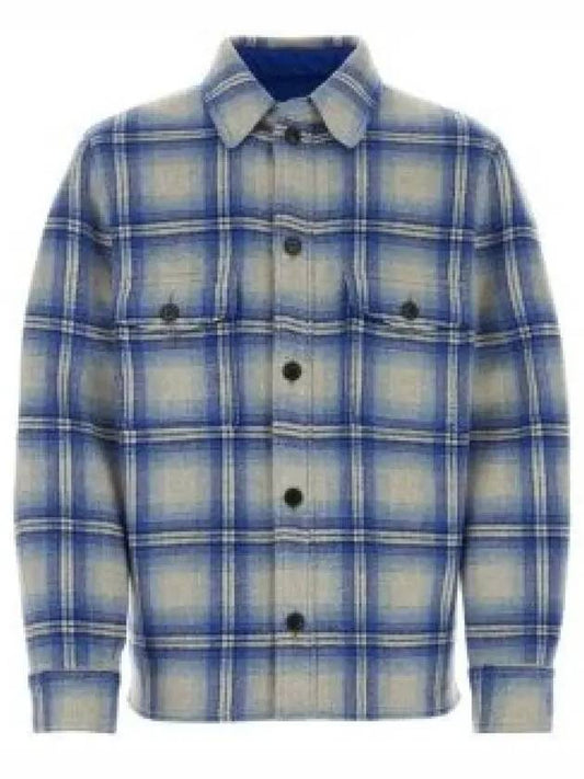 Kervon Check Wool Shirt Jacket Blue - ISABEL MARANT - BALAAN 2