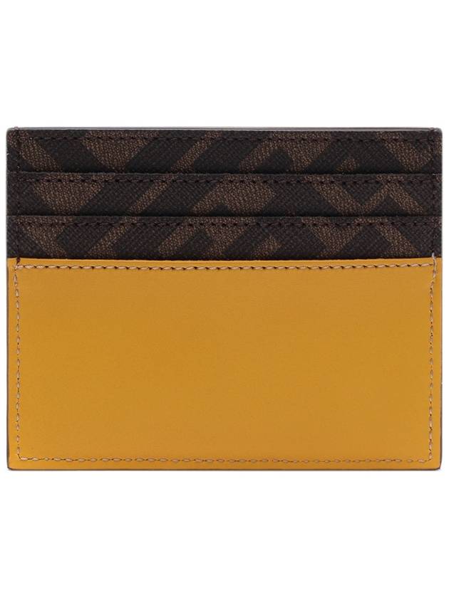 FF Square Leather Card Wallet Yellow - FENDI - BALAAN 5