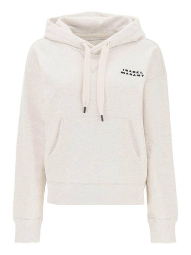 Sylla Embroidered Logo Oversized Hoodie Ecru - ISABEL MARANT - BALAAN 1