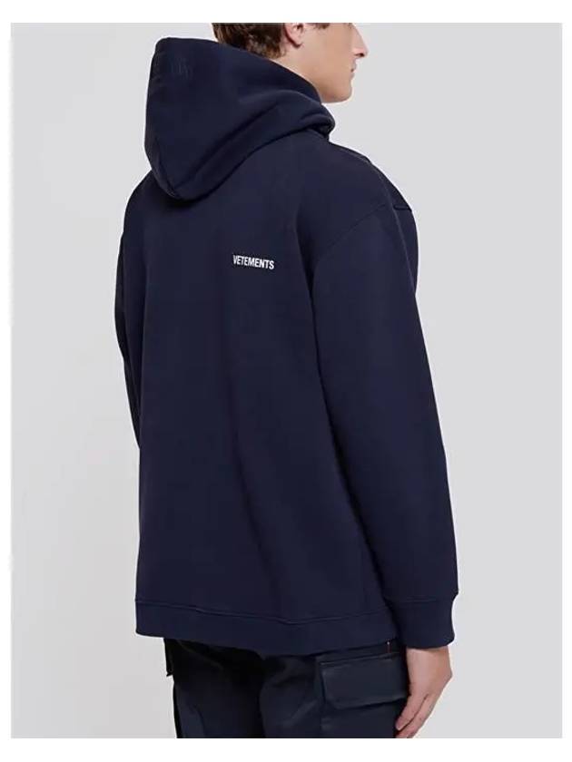 Small Logo Hoodie Navy - VETEMENTS - BALAAN 9