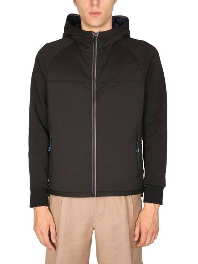 Mix Media Zip Up Hoodie Black - PAUL SMITH - BALAAN 2