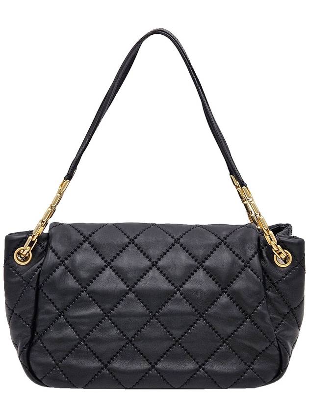 Chanel Black Leather Stitched Gold Flap Shoulder Bag 14th - CHANEL - BALAAN 4