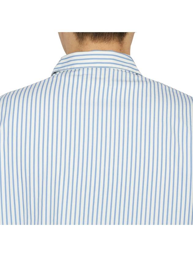 Poplin Pajamas Long Sleeve Shirt Blue Stripes - TEKLA - BALAAN 8