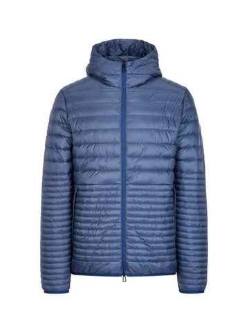 PS high neck hood ripstop padded jacket navy 271221 - PAUL SMITH - BALAAN 1