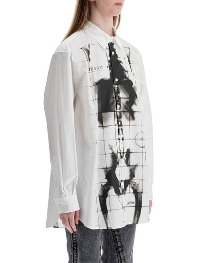 white cotton shirt with skeleton print front and back - JEAN PAUL GAULTIER - BALAAN 2