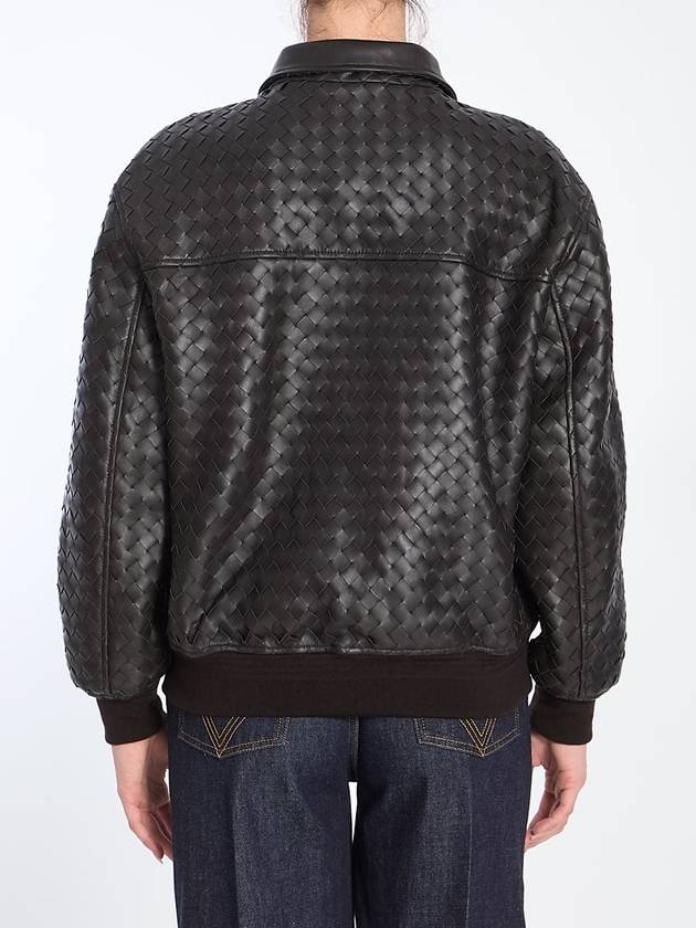 Intreccio Motif Bomber Jacket - BOTTEGA VENETA - BALAAN 4