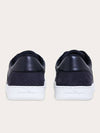 Logo Leather Low Top Sneakers Black - SALVATORE FERRAGAMO - BALAAN 4