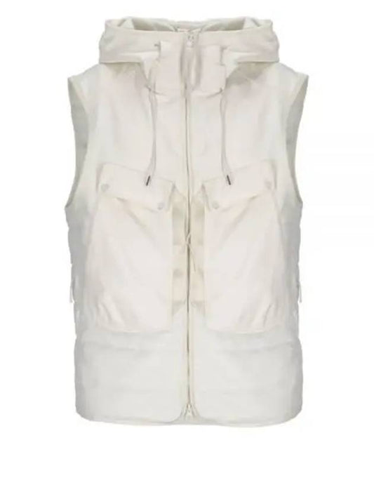 Shell R Mix Goggle Hooded Padded Vest White - CP COMPANY - BALAAN 2