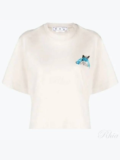 Butterfly Logo Short Sleeve T-Shirt OWAA090S23JER0030944 - OFF WHITE - BALAAN 2