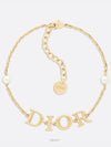 Revolution Logo Pearl Bracelet Gold - DIOR - BALAAN 4