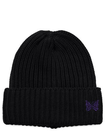 black logo wool beanie NS064 BLACK - NEEDLES - BALAAN 1