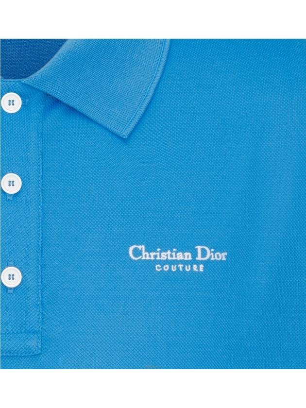 Couture Polo Shirt Blue - DIOR - BALAAN 3