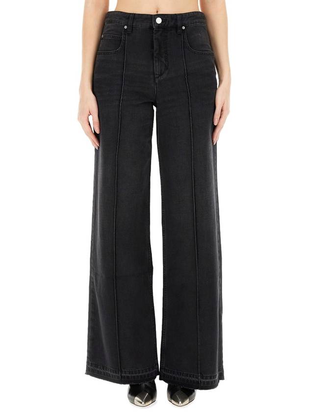 Noldy Denim Wide Jeans Black - ISABEL MARANT - BALAAN 2